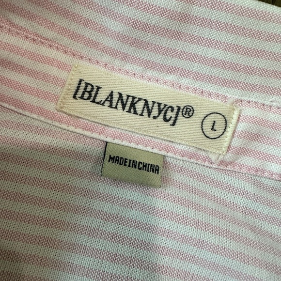 Blank NYC Long Sleeve Button Down Blouse Size Large - Picture 6 of 7